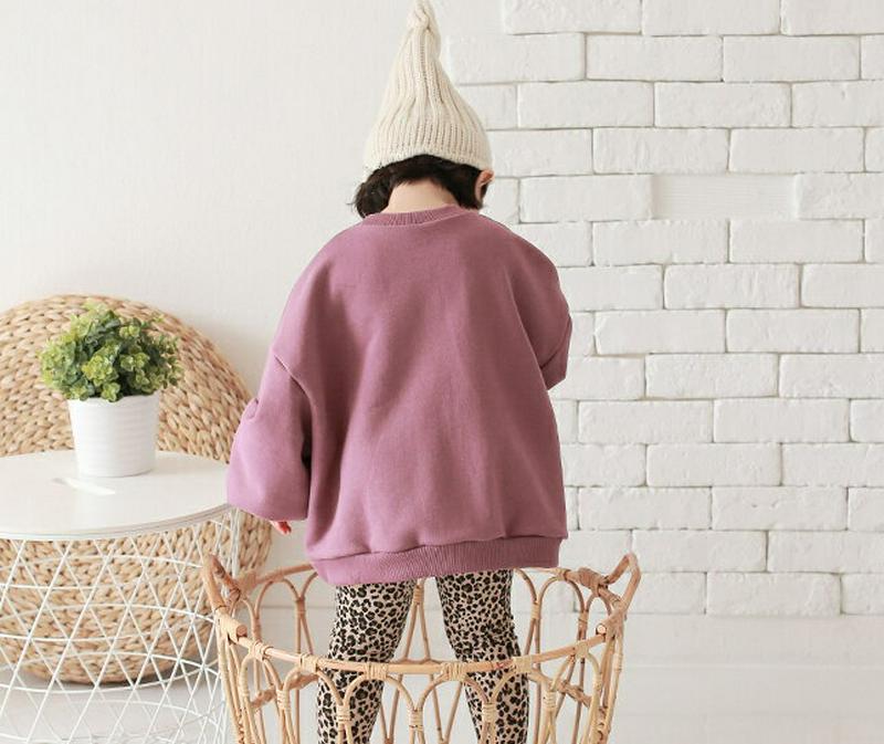 ベーシックコットンスウェット・p006238 キッズ【3~8才】【tops】【トップス　スウェット トレーナー 長袖 ゆったり ラフ カジュアル 単色 無地 シンプル ベーシック 秋 冬 女の子 男の子 韓国 韓国子供服 子供 こども 子供服 こども服】【KIDS】