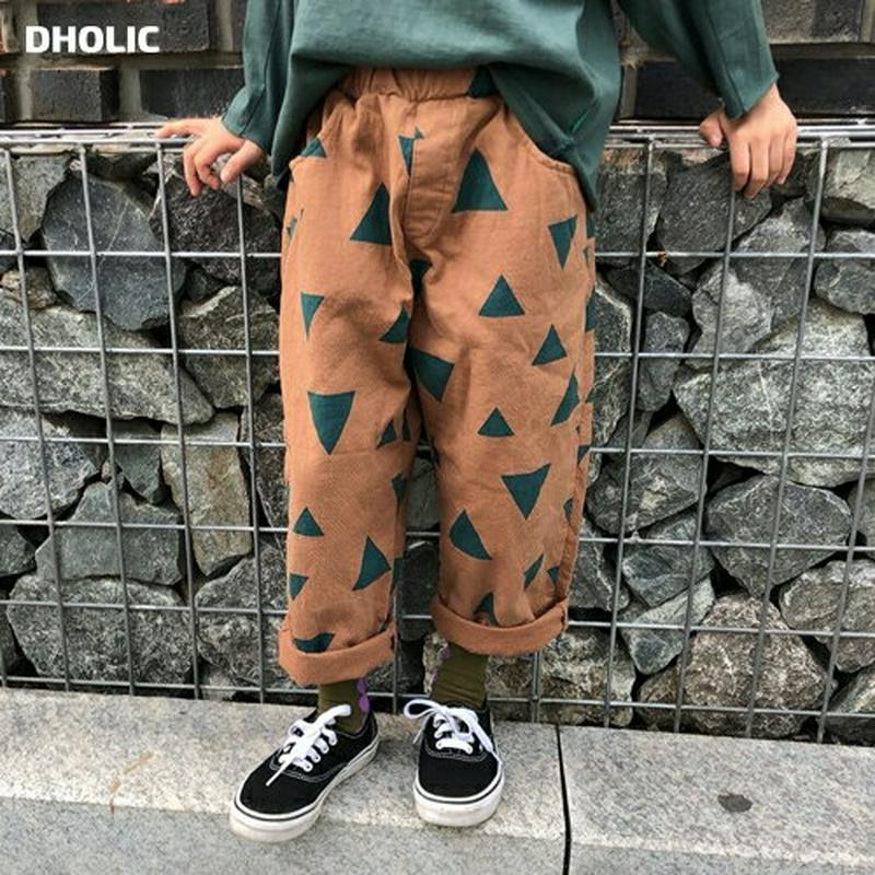 トライアングル柄パンツ・u06295 キッズ【3~8才】【pt】【パンツ ズボン ボトムス トライアングル 柄 カジュアル 三角