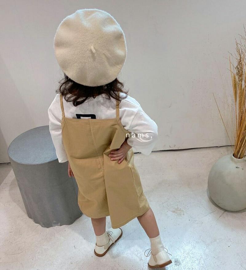 ステッチキャミワンピース・u05998 キッズ【3~8才】【ops】【ワンピース ロング ロングワンピース スリーブレス ノース