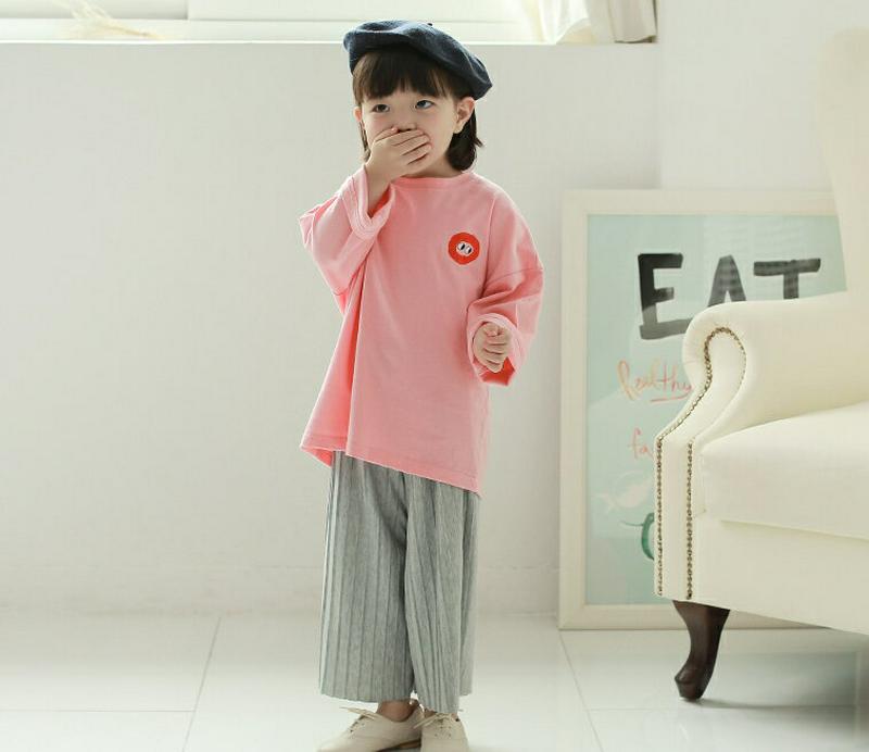 プリーツワイドパンツ・p006242 キッズ【3~8才】【pt】【パンツ ズボン 長ズボン ロングパンツ プリーツ プリーツパンツ ワイド ワイドパンツ 単色 シンプル 女の子 男の子 春 秋 韓国 韓国子供服 子供 こども 子供服 こども服】【KIDS】