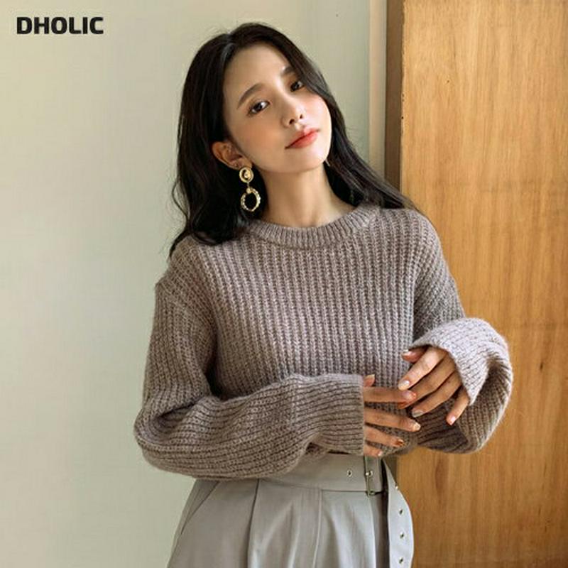 【新作10%OFF】ソフトラウンドニット・全5色・b56963 レディース【tops】【韓国 ファッション トップス ニット ニ