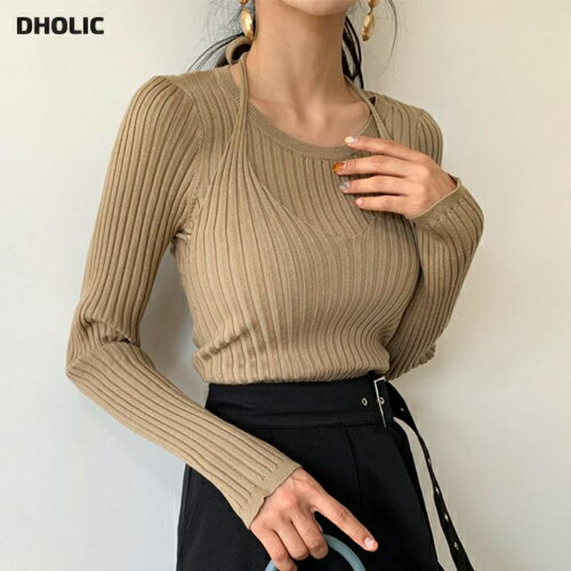 【新作10%OFF】リブスリーブレス&ニットSET・全4色・t56956 レディース【tops】【韓国 ファッション トップス 