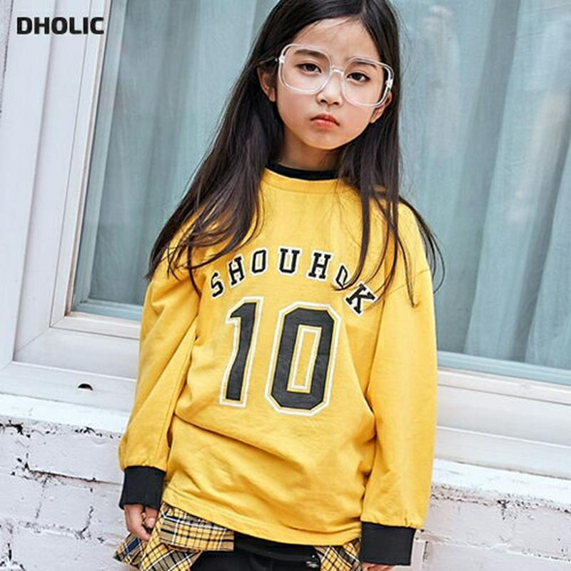 【新作10%OFF】10ナンバーロゴTシャツ・u06458 キッズ【3~8才】【tops】【トップス Tシャツ ロゴT 長袖 シ