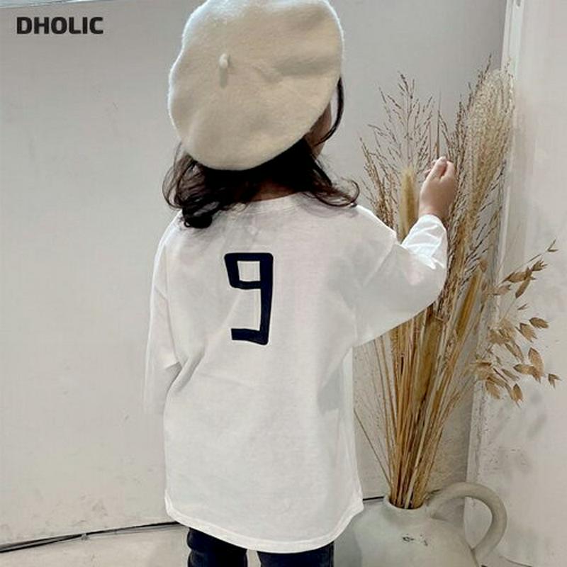 【新作10%OFF】ナンバー長袖Tシャツ・u05997 キッズ【3~8才】【tops】【トップス Tシャツ 長袖 ロンT ナンバ