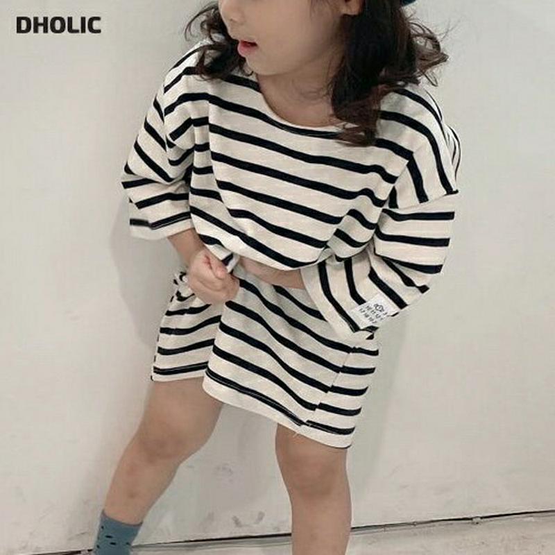 【新作10%OFF】ボーダーシャツワンピース・u06003 キッズ【3~8才】【ops】【ワンピース 七分丈 七分袖 7分丈 7