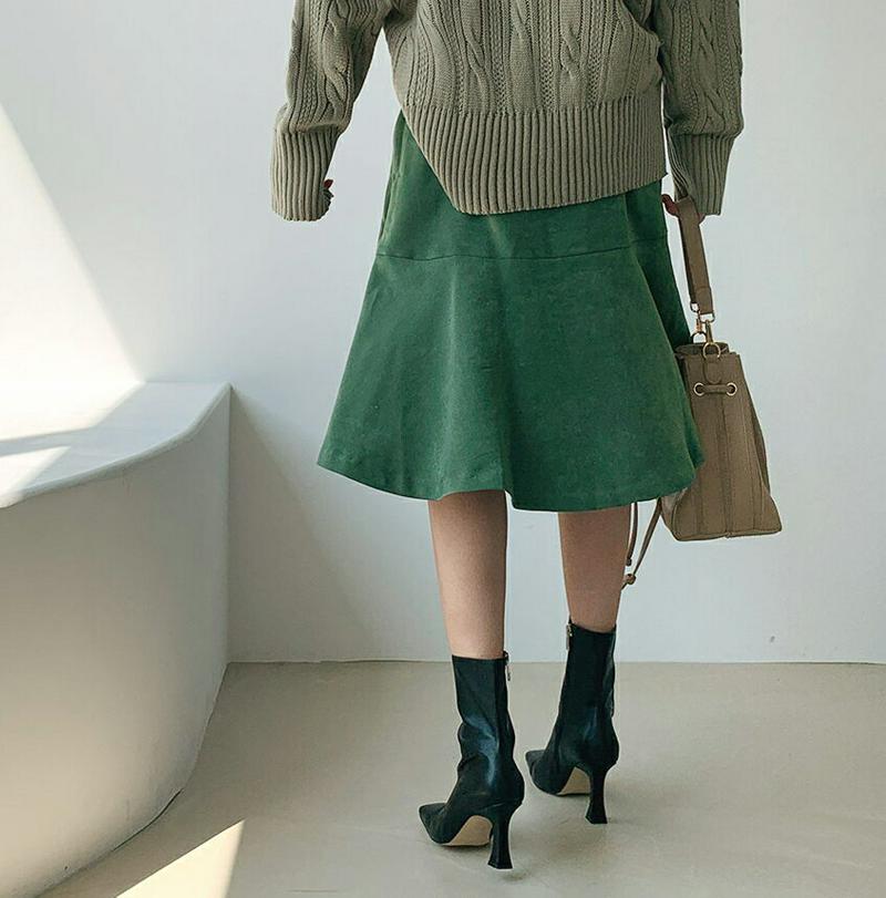 フレアアンバランススカート・全3色・t60840 レディース【sk】【韓国 ファッション ボトムス スカート ミディ丈 ミディス