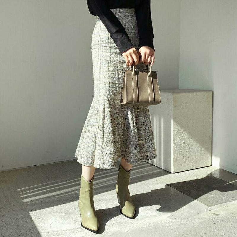 ツイードマーメイドスカート・全2色・t64400 レディース【sk】【韓国 ファッション ボトムス スカート ロング丈 ロングス
