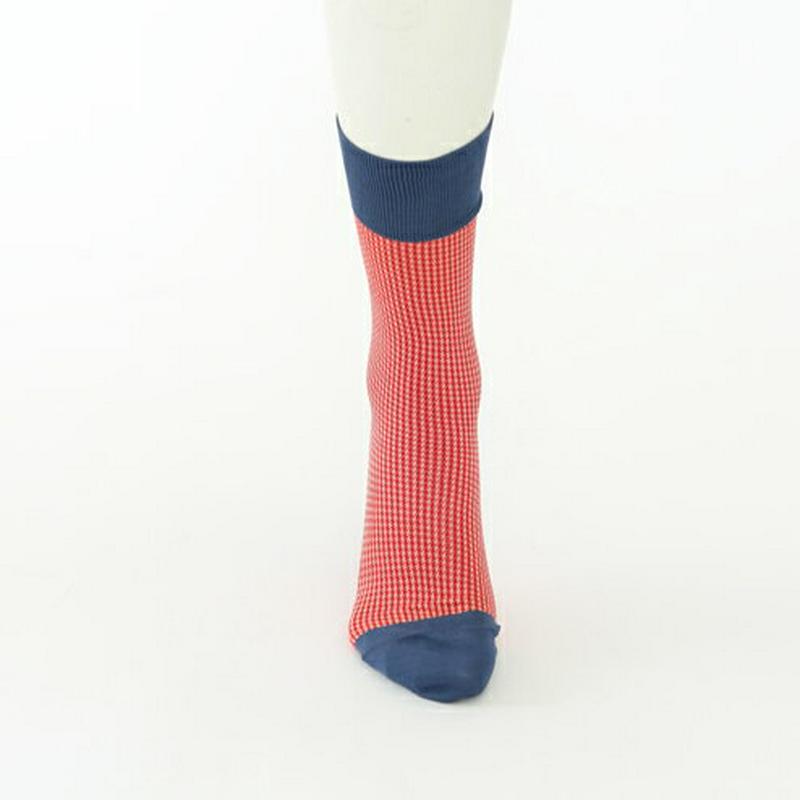 【あす楽】【Tabio MEN】 メンズ ジャカード千鳥柄ソックス27〜29cm / 靴下屋 靴下 タビオ くつ下 クルー メンズ 大きいサイズ Lサイズ 日本製