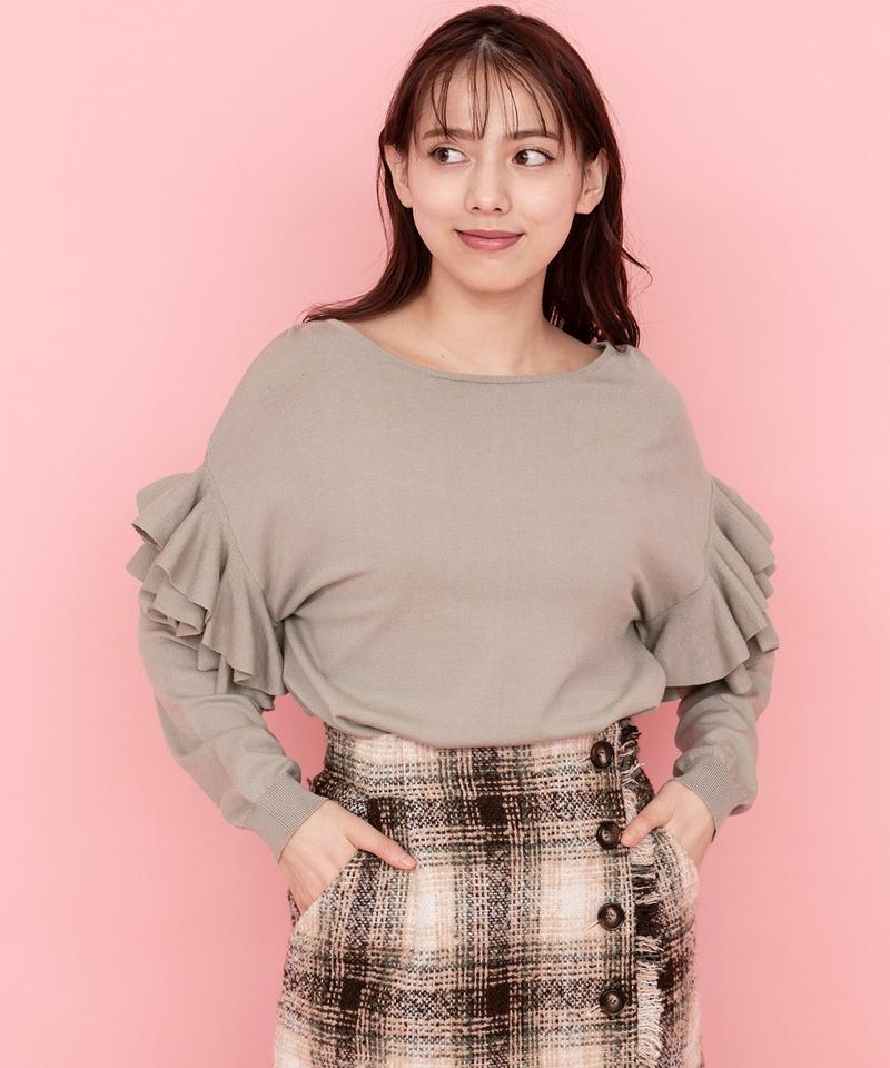 ラッフルティアードニット