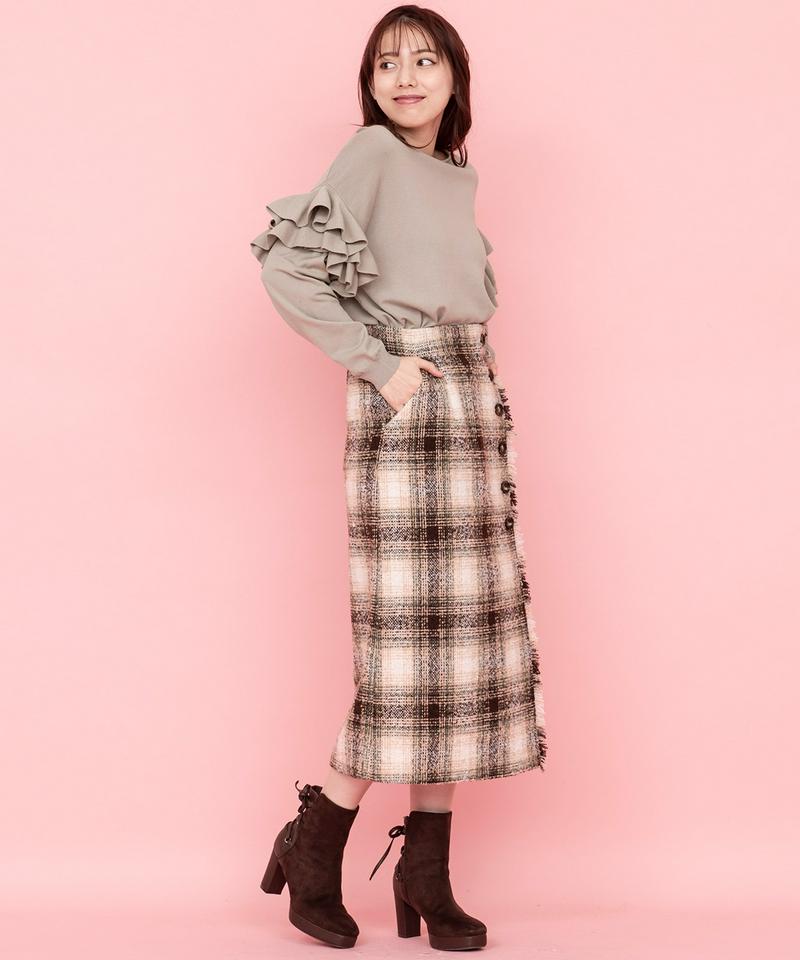 ラッフルティアードニット