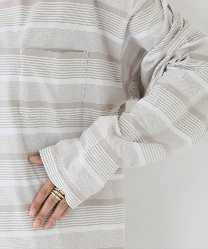 【YSTRDYs TMRRW/ イエスタデイズトゥモロー】 BORDER BAGGY TEE LS：Tシャツ（JOURNAL STANDARD relume）