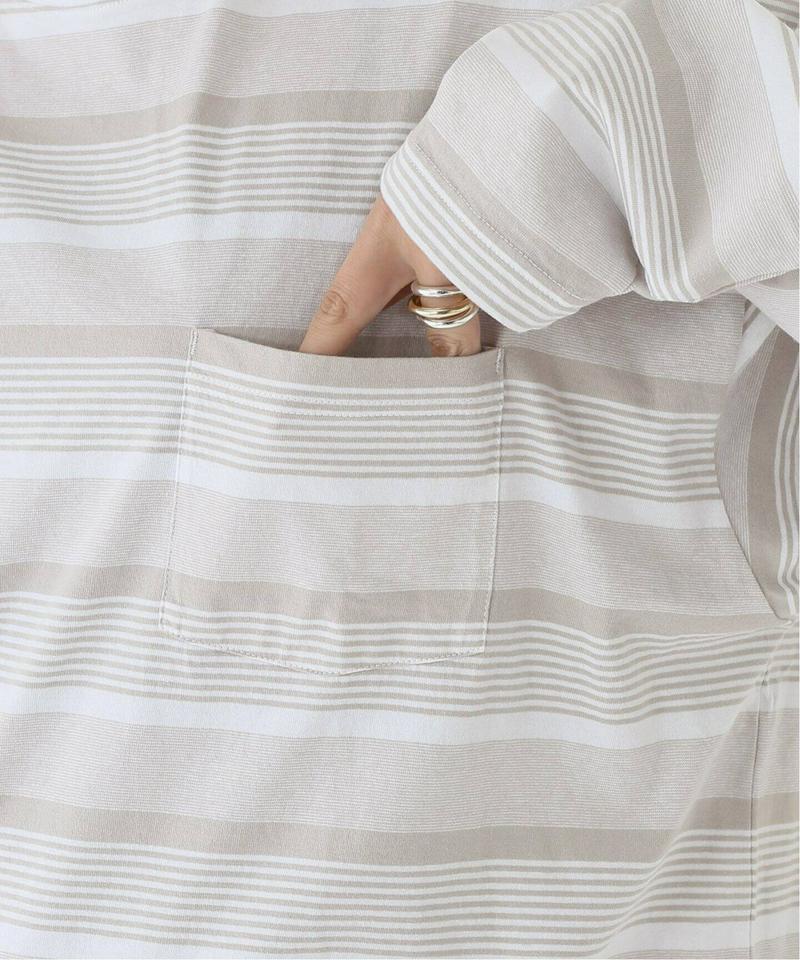 【YSTRDYs TMRRW/ イエスタデイズトゥモロー】 BORDER BAGGY TEE LS：Tシャツ（JOURNAL STANDARD relume）