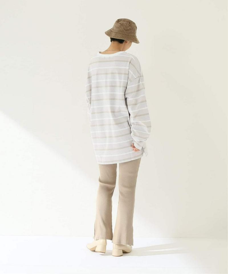 【YSTRDYs TMRRW/ イエスタデイズトゥモロー】 BORDER BAGGY TEE LS：Tシャツ（JOURNAL STANDARD relume）
