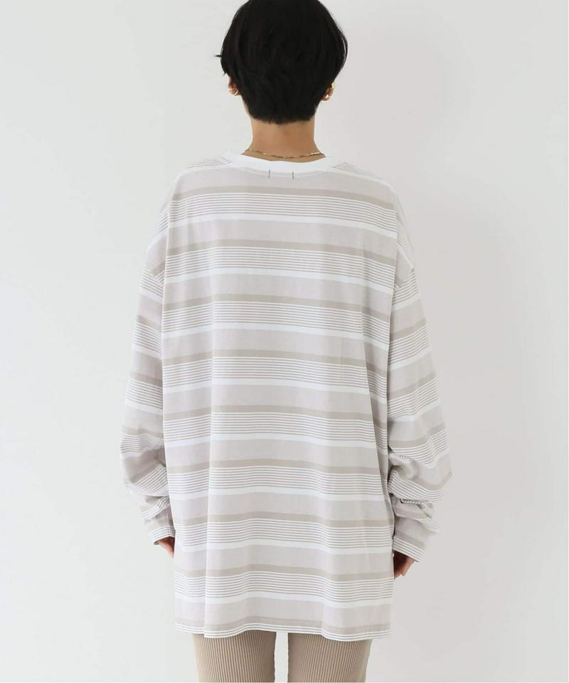 【YSTRDYs TMRRW/ イエスタデイズトゥモロー】 BORDER BAGGY TEE LS：Tシャツ（JOURNAL STANDARD relume）