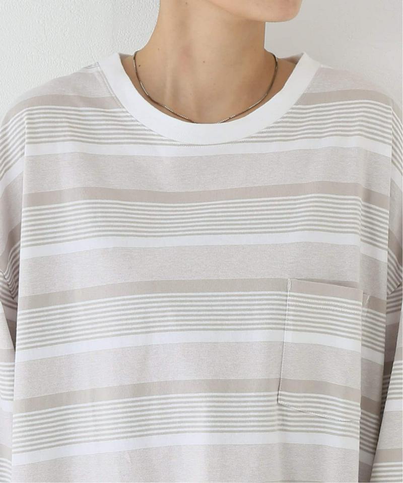 【YSTRDYs TMRRW/ イエスタデイズトゥモロー】 BORDER BAGGY TEE LS：Tシャツ（JOURNAL STANDARD relume）