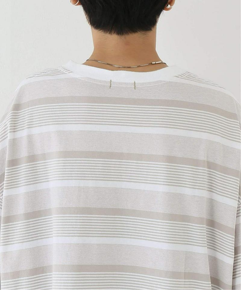 【YSTRDYs TMRRW/ イエスタデイズトゥモロー】 BORDER BAGGY TEE LS：Tシャツ（JOURNAL STANDARD relume）