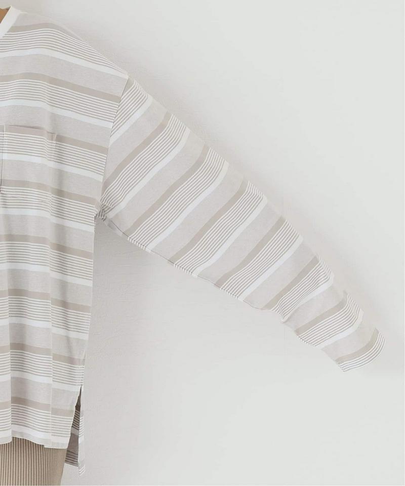 【YSTRDYs TMRRW/ イエスタデイズトゥモロー】 BORDER BAGGY TEE LS：Tシャツ（JOURNAL STANDARD relume）