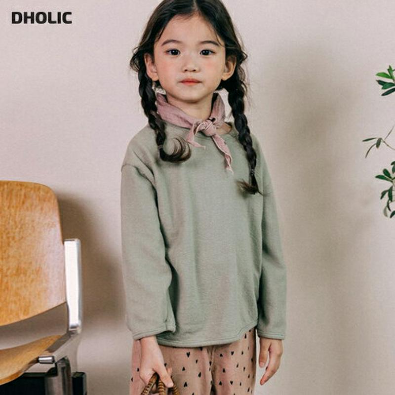 【新作10%OFF】ラウンド長袖Tシャツ・u06691 キッズ【3~8才】【tops】【トップス Tシャツ 長袖 ロングスリーブ