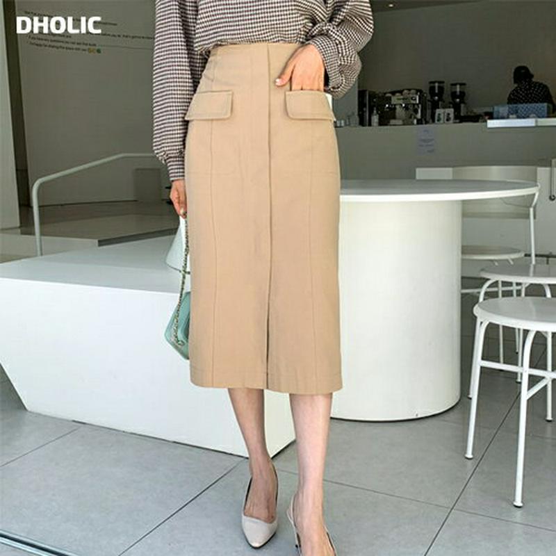 【新作10%OFF】フラップポケットスカート・全3色・t61291 レディース【sk】【韓国 ファッション ボトムス スカート 