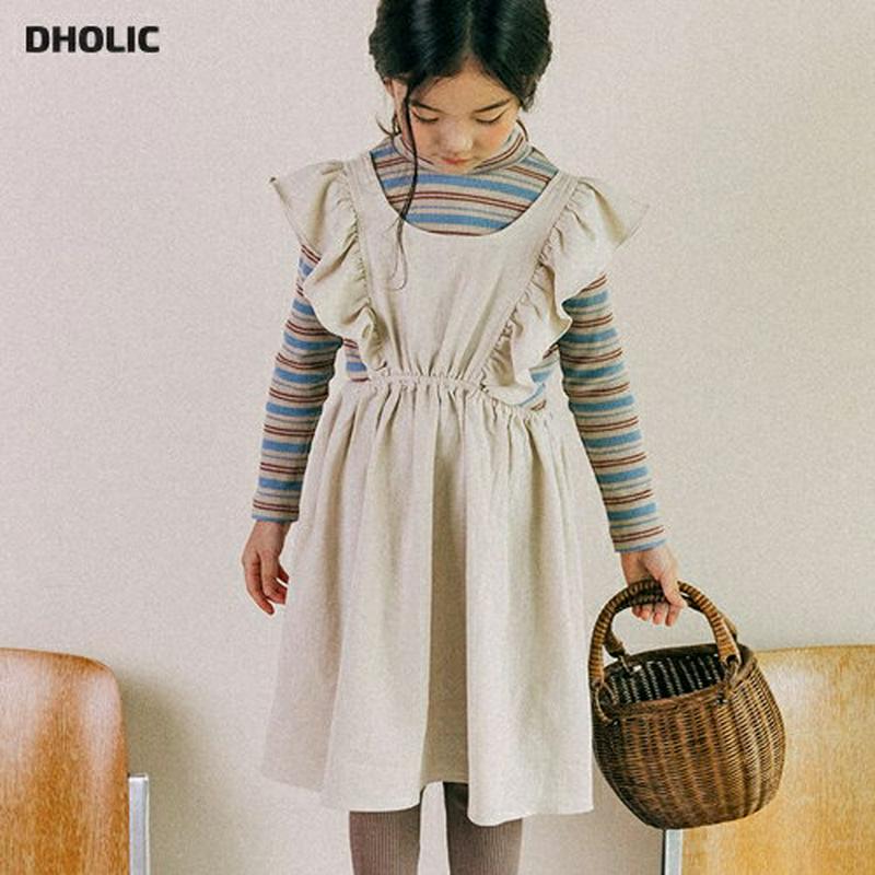 【新作10%OFF】ラッフルスリーブレスワンピース・u06674 キッズ【3~8才】【ops】【ワンピース ロングワンピース エ