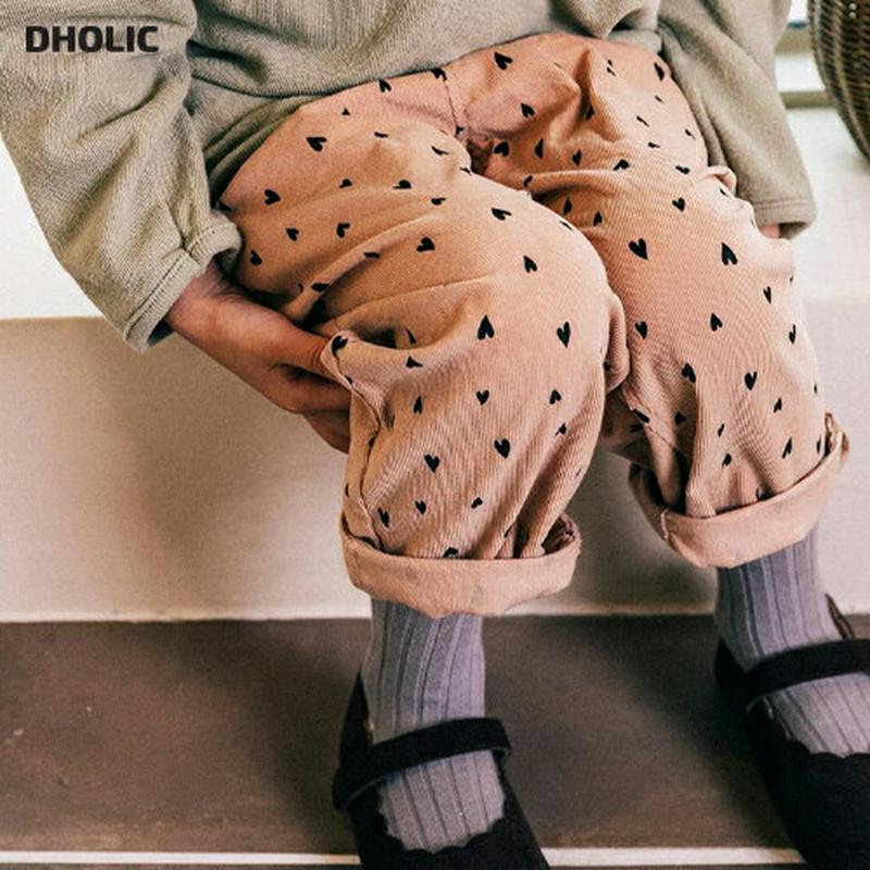 【新作10%OFF】ハート柄コーデュロイパンツ・u06696 キッズ【3~8才】【pt】【ボトムス パンツ ズボン ロングパンツ