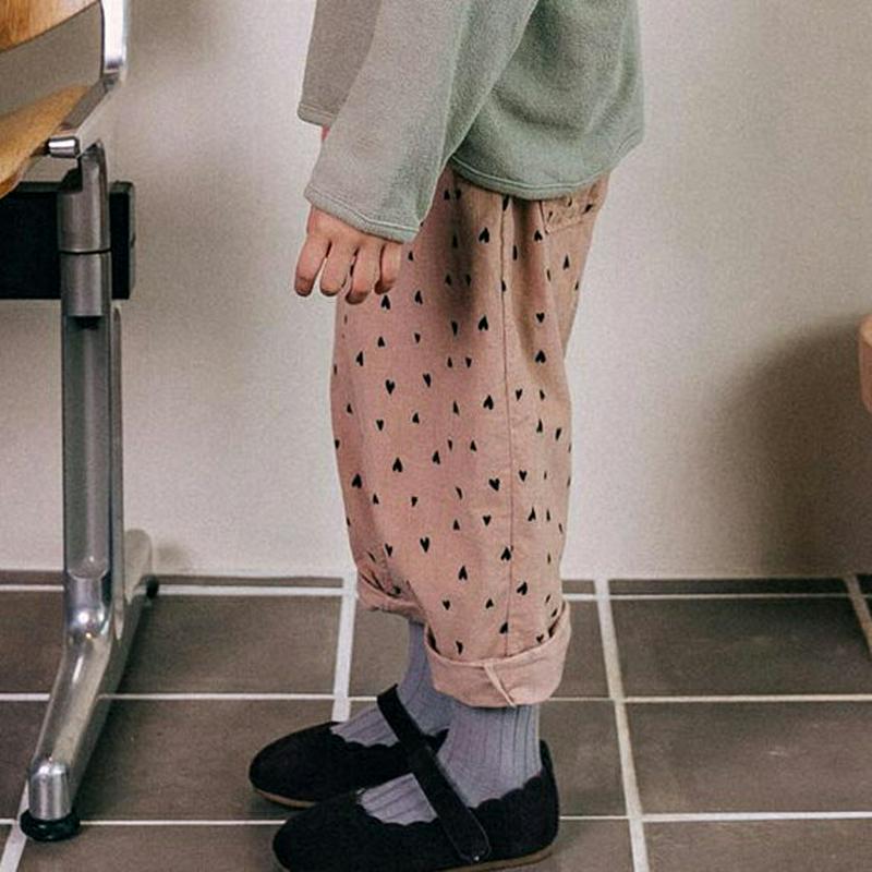 【新作10%OFF】ハート柄コーデュロイパンツ・u06696 キッズ【3~8才】【pt】【ボトムス パンツ ズボン ロングパンツ