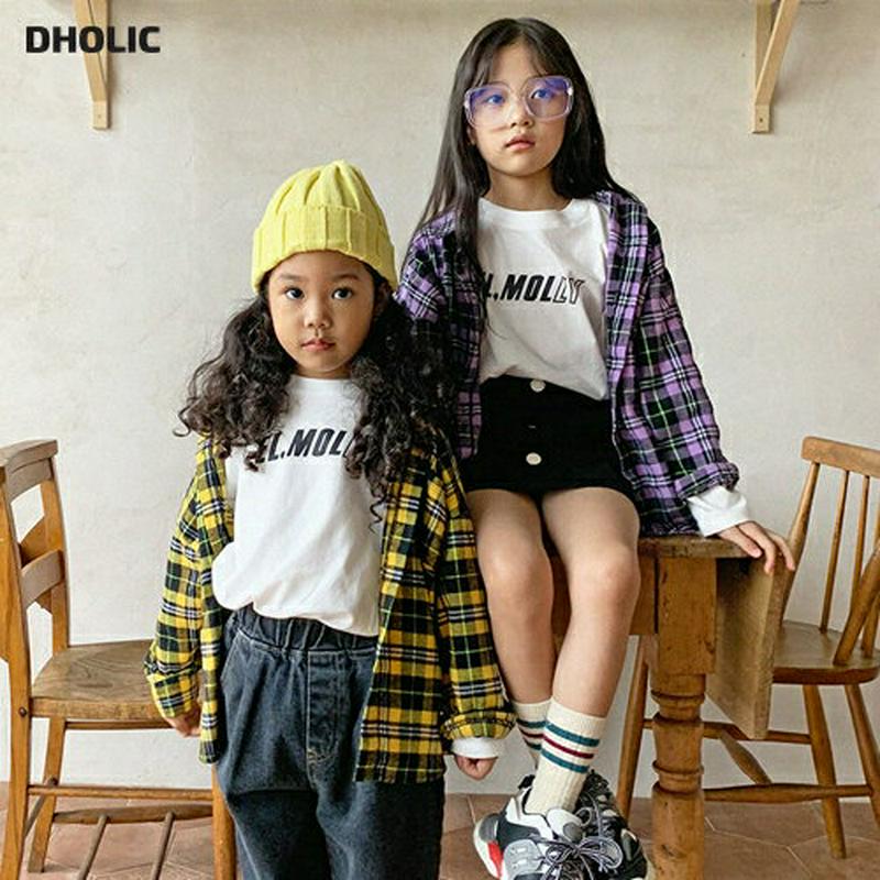 【新作10%OFF】チェック柄シャツ・u06766 キッズ【3~8才】【bl】【トップス シャツ 長袖 チェック柄 チェックシャ