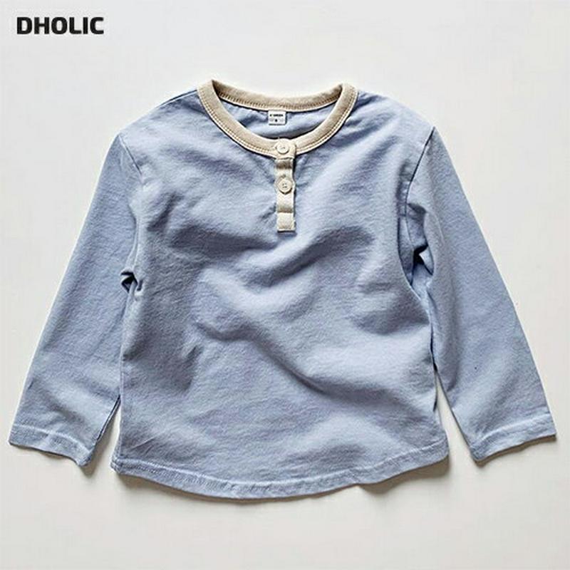 【新作10%OFF】配色ヘンリーネックTシャツ・u05848 キッズ【3~8才】【tops】【トップス Tシャツ 長袖 ヘンリー