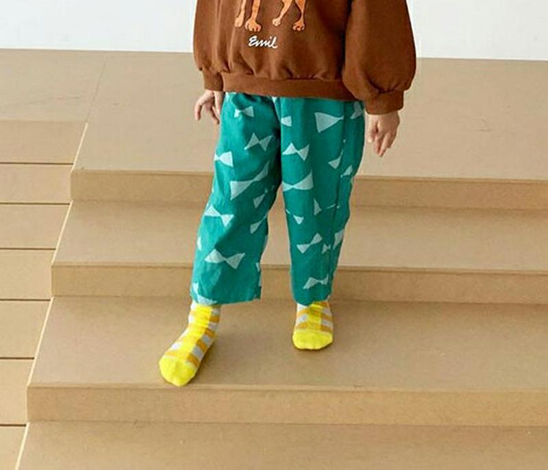 【新作10%OFF】リボンパターンパンツ・u05798 キッズ【3~8才】【pt】【パンツ ズボン ボトムス 長ズボン ロングパ