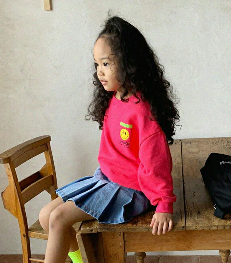 【新作10%OFF】スマイルクルーネックスウェット・u06731 キッズ【3~8才】【tops】【トップス スウェット トレーナ
