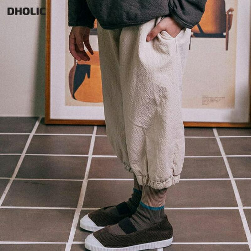 【新作10%OFF】クロップドゴムバンドヘムパンツ・u06690 キッズ【3~8才】【pt】【パンツ ズボン クロップド丈 単色