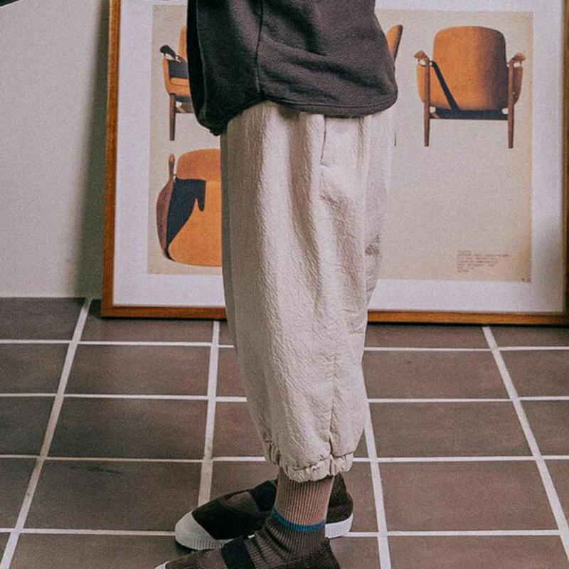【新作10%OFF】クロップドゴムバンドヘムパンツ・u06690 キッズ【3~8才】【pt】【パンツ ズボン クロップド丈 単色