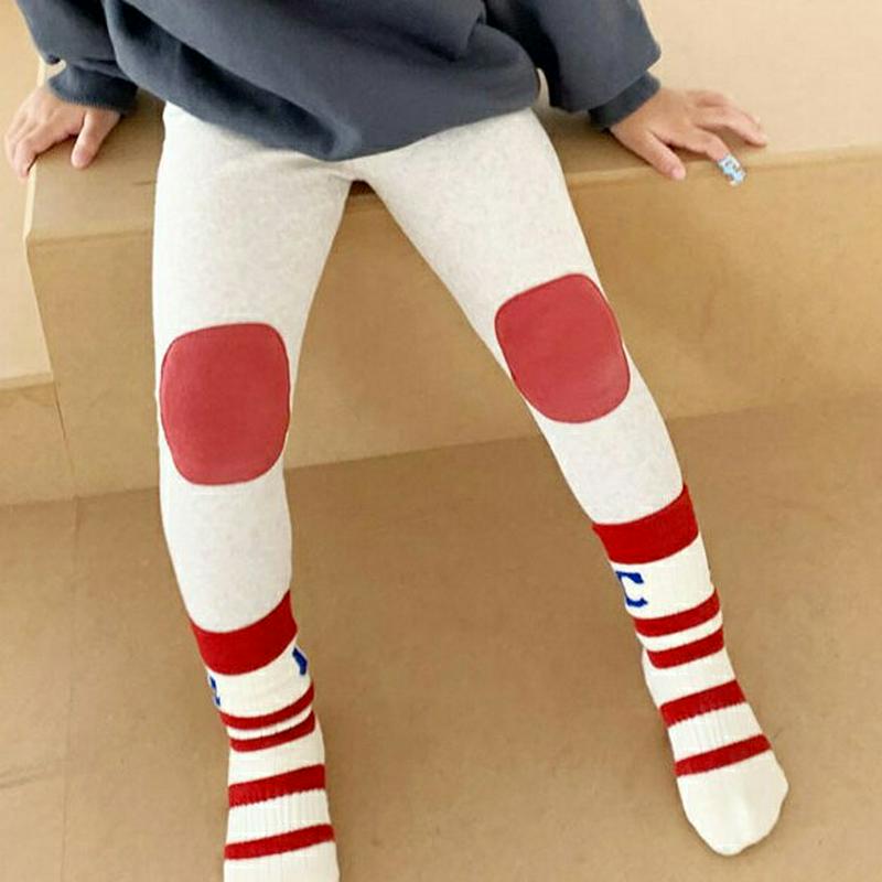 【新作10%OFF】ニーパッチレギンス・u05826 キッズ【3~8才】【pt】【レギンス パンツ ズボン ロングパンツ 長ズボ