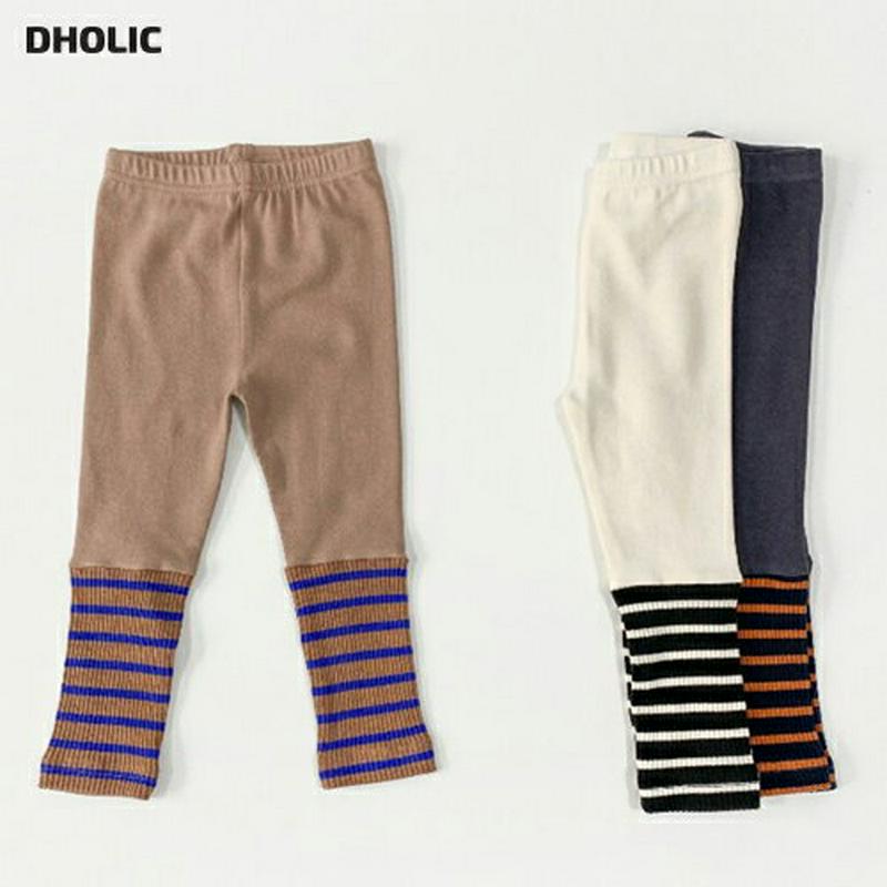 【新作10%OFF】ボーダーリブコントラストレギンス・u06600 キッズ【3~8才】【pt】【レギンス パンツ ズボン ロング