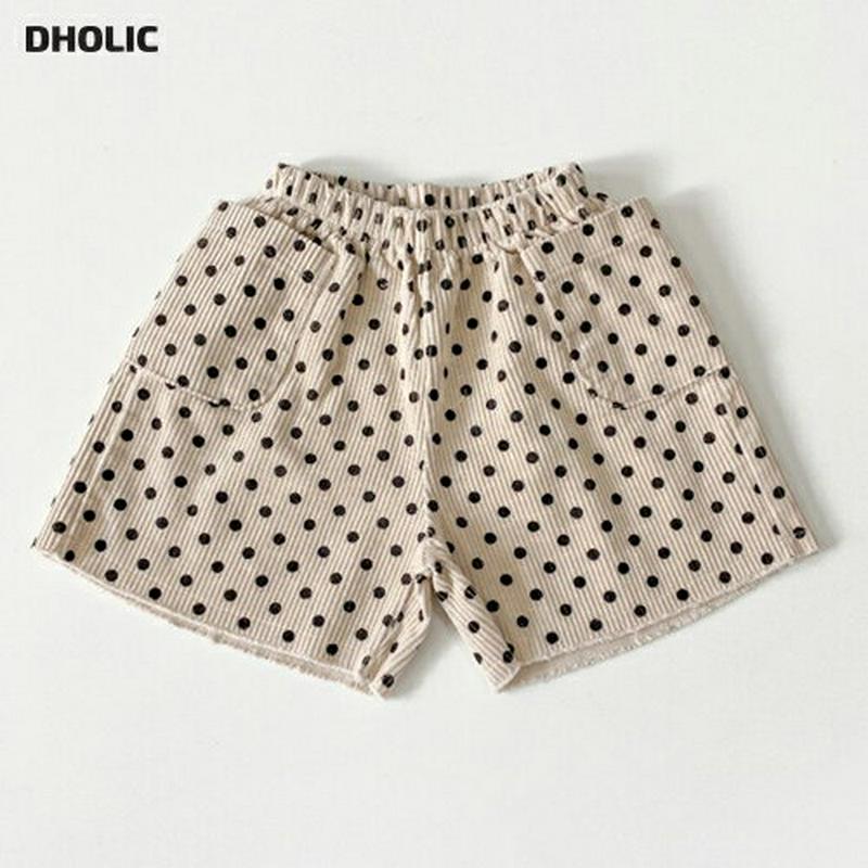 【新作10%OFF】ドットリブショートパンツ・u06612 キッズ【3~8才】【pt】【パンツ ショートパンツ 短パン ズボン 