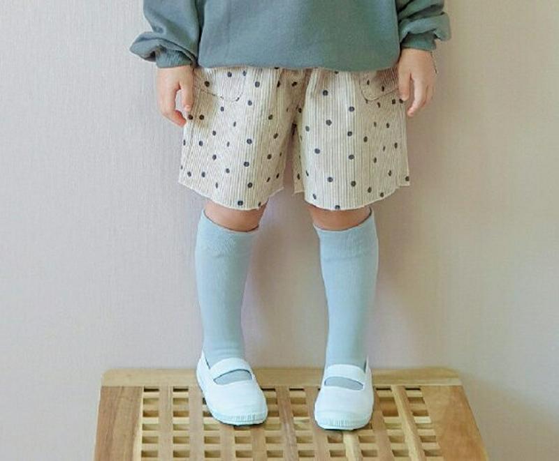 【新作10%OFF】ドットリブショートパンツ・u06612 キッズ【3~8才】【pt】【パンツ ショートパンツ 短パン ズボン 