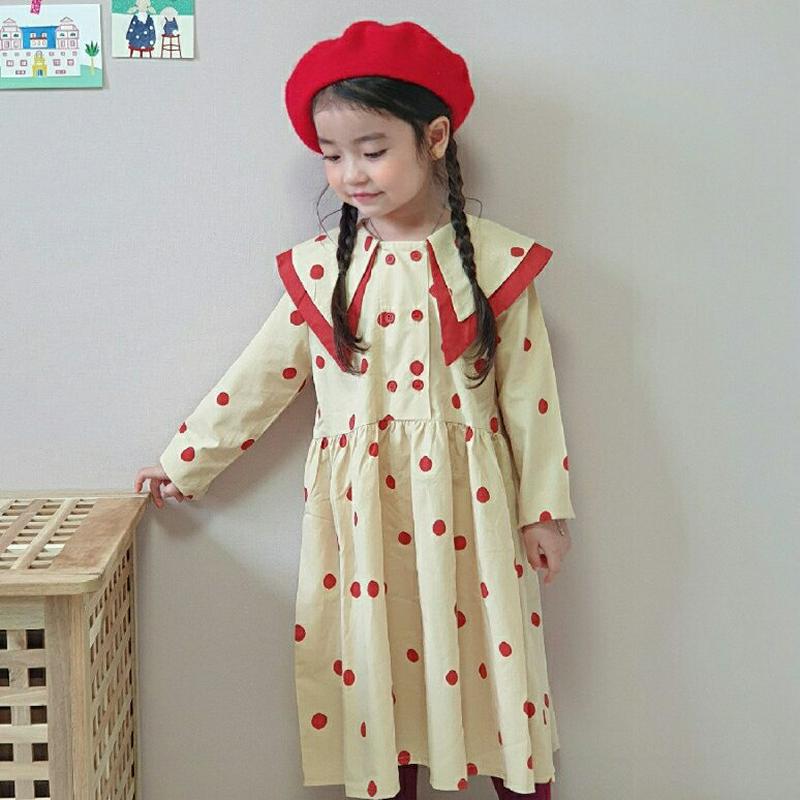 【新作10%OFF】ダブルカラードットワンピース・u06618 キッズ【3~8才】【ops】【ワンピース ロング ロングワンピー