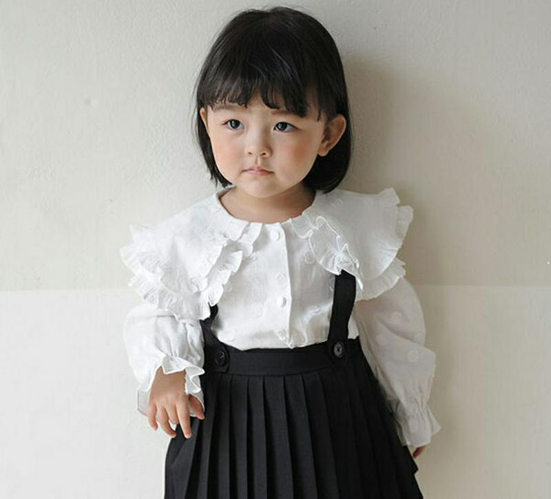 【新作10%OFF】2TYPEフリルカラーブラウス・u06554 キッズ【3~8才】【bl】【トップス ブラウス 長袖 チェック