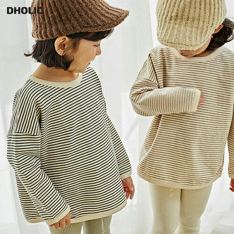 【只今10%OFF】ボーダー長袖Tシャツ・u06429 キッズ【3~8才】【tops】【トップス Tシャツ 長袖 ボーダー 柄 