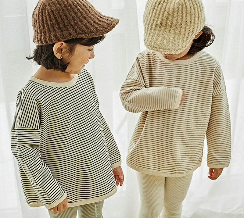 【只今10%OFF】ボーダー長袖Tシャツ・u06429 キッズ【3~8才】【tops】【トップス Tシャツ 長袖 ボーダー 柄 