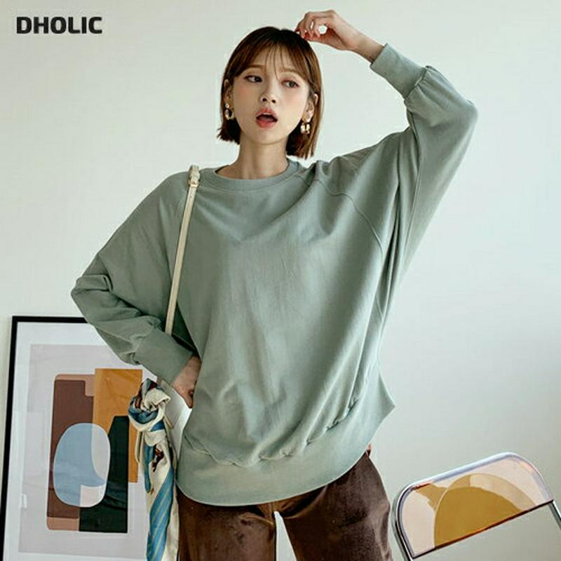 【新作10%OFF】ラグランルーズスウェット・全4色・b60813 レディース【tops】【韓国 ファッション トップス スウェ