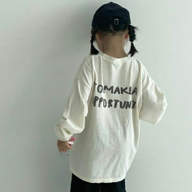 【新作10%OFF】レタリング長袖Tシャツ・u06311 キッズ【3~8才】【tops】【トップス 長袖 Tシャツ ロンT ロゴ