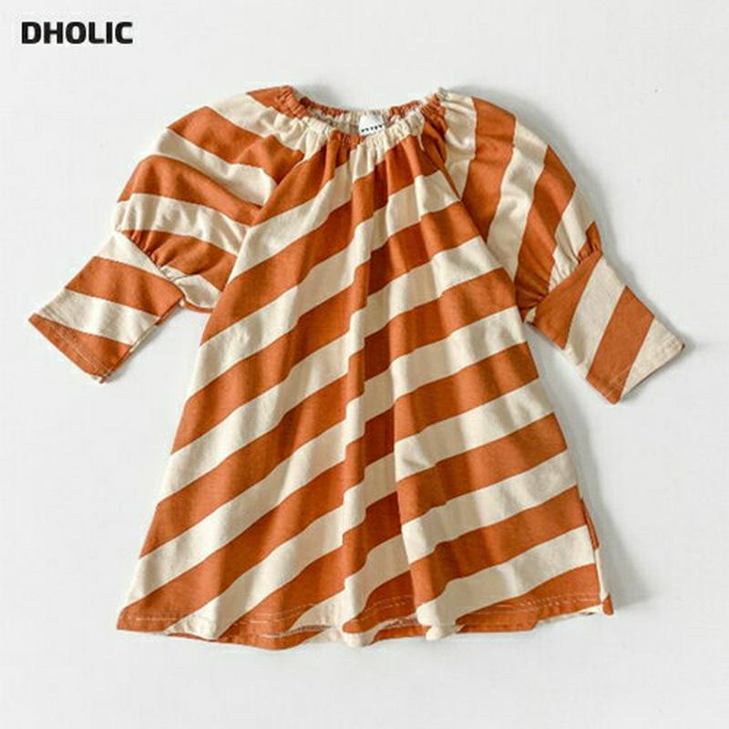 【新作10%OFF】ギャザーネックボーダーワンピース・u06621 キッズ【3~8才】【ops】【ワンピース ミディ丈 ミディワ