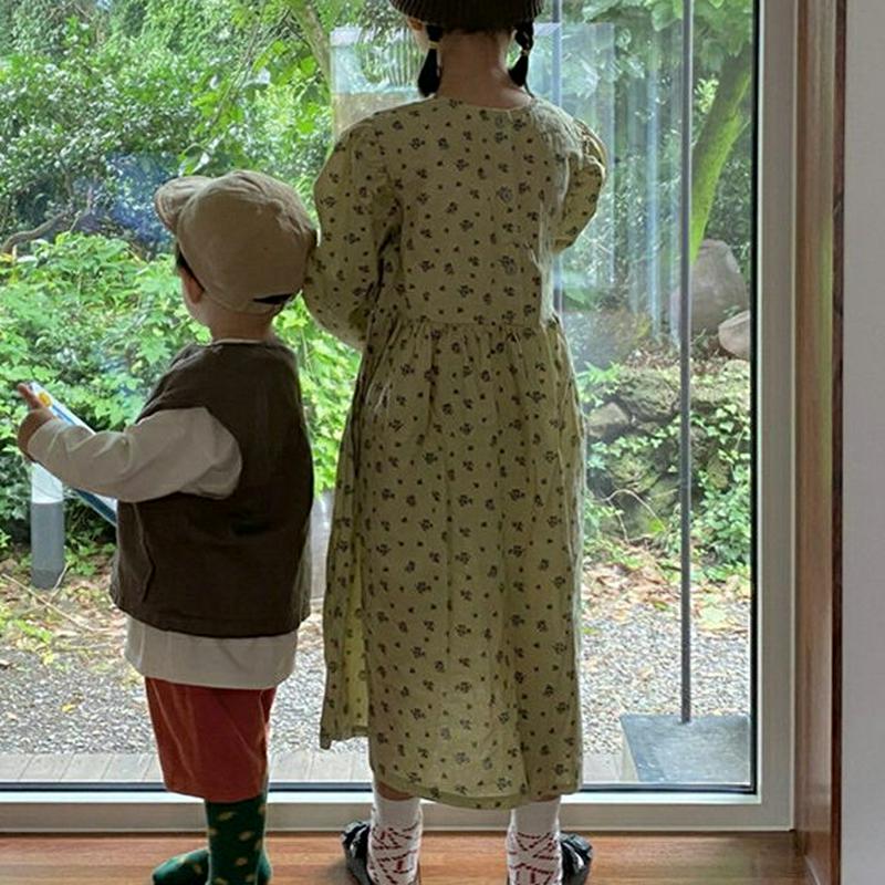 【新作10%OFF】ナチュラルフラワーワンピース・u06313 キッズ【3~8才】【ops】【ワンピース ロング ロングワンピー