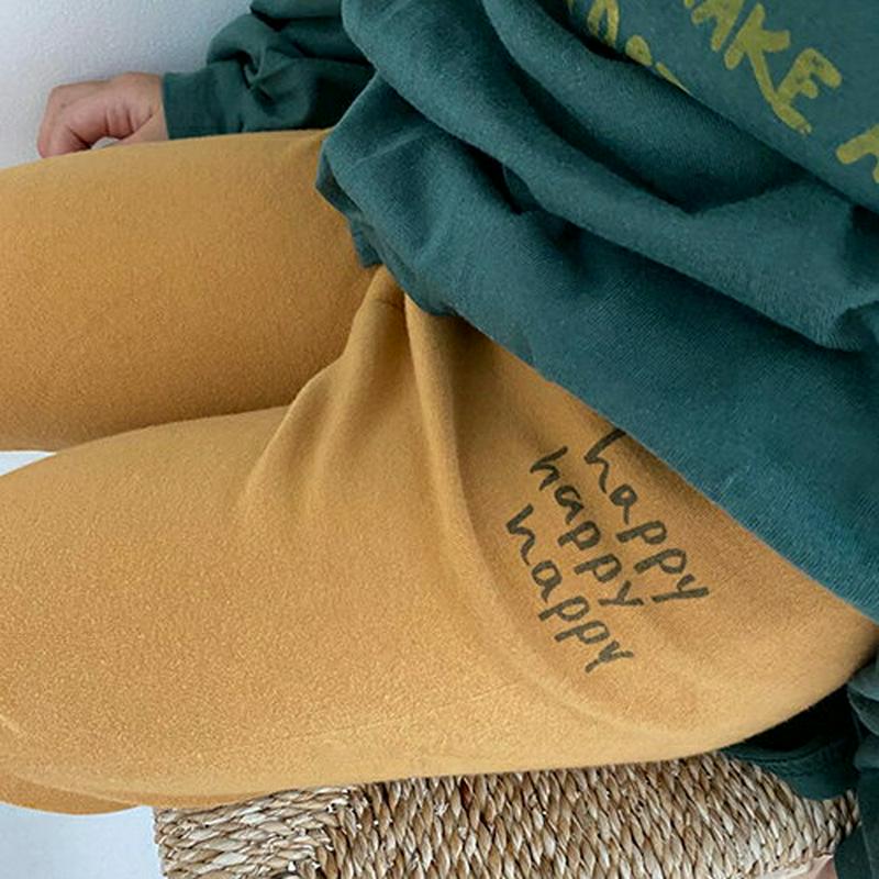 【新作10%OFF】happyレギンス・u06296 キッズ【3~8才】【pt】【レギンス パンツ ズボン ボトムス ロゴ カジ
