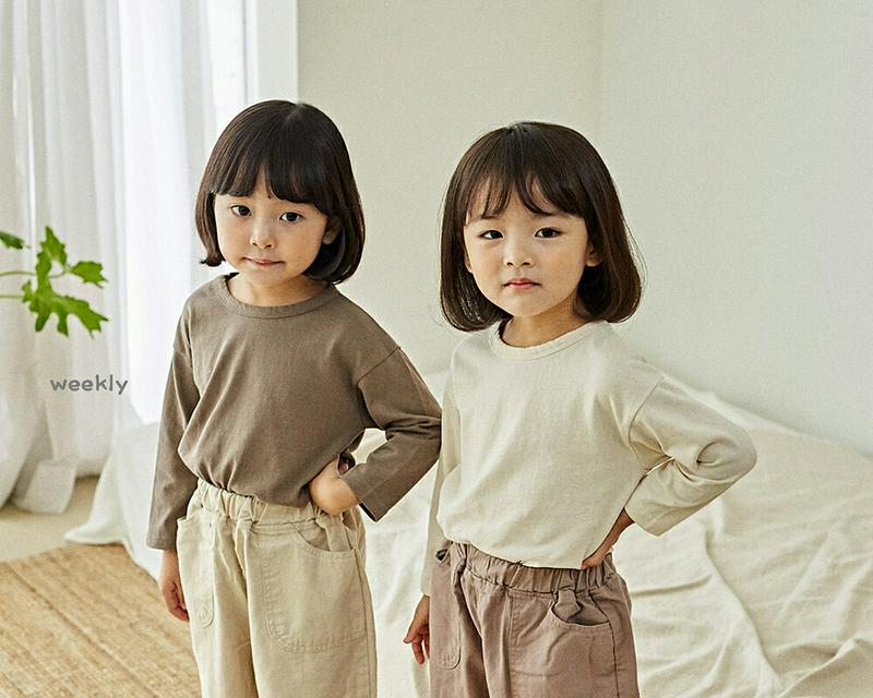 【新作10%OFF】ベーシック長袖Tシャツ・u06396 キッズ【3~8才】【tops】【トップス Tシャツ 長袖 ロンT 単色