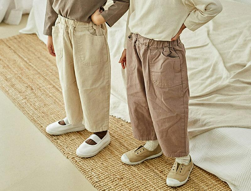 【新作10%OFF】デイリーバギーパンツ・u06414 キッズ【3~8才】【pt】【 パンツ ズボン バギーパンツ 単色 無地 