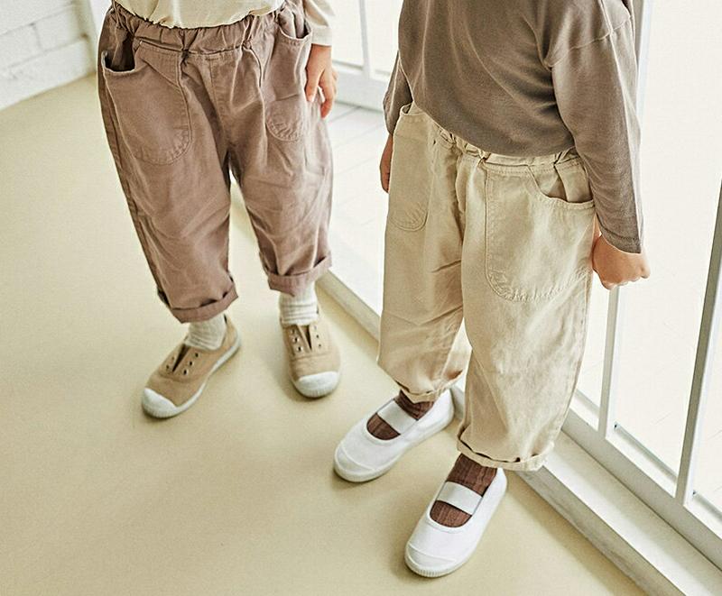 【新作10%OFF】デイリーバギーパンツ・u06414 キッズ【3~8才】【pt】【 パンツ ズボン バギーパンツ 単色 無地 