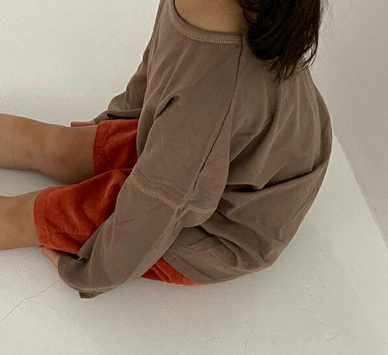 【新作10%OFF】ドロップショルダー長袖Tシャツ・u06314 キッズ【3~8才】【tops】【トップス Tシャツ 長袖 ドロ