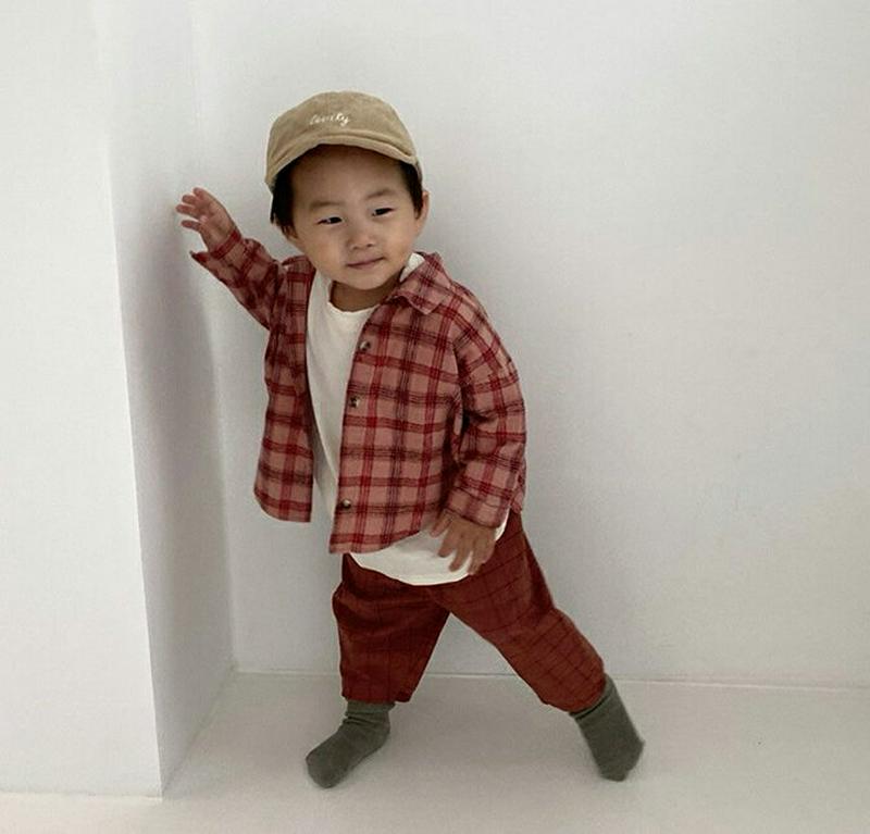 【新作10%OFF】コットンチェックシャツ・u06326 キッズ【3~8才】【bl】【トップス シャツ チェックシャツ チェック